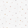 Printed Cotton COREO White / Peach